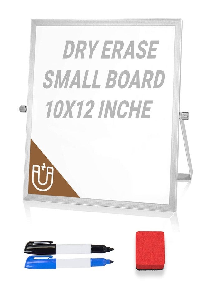 TurtleGrip Metal Frame Dry Erase Board - 12 x 10 Inches (L x W) | Compact Writing Board with 2 Pens & 1 Eraser | Ideal for Students & Gifting, Pack of 1 - Image 1
